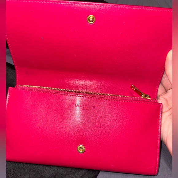 YSL continental wallet in pink WITH DUSTBAG AND BOX - Picture 6 of 8